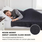 Knitted Weighted Blanket (27-granite Grey / 50" x 60" | 7lbs)
