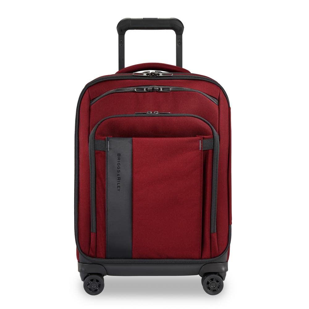 ZDX Expandable Luggage with 4 Spinner Wheels (Carry-On 21 Inch / Brick)