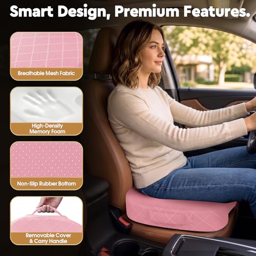 Seat Cushion Memory Foam Office Chair Cushion (XXX-Large / Pink)