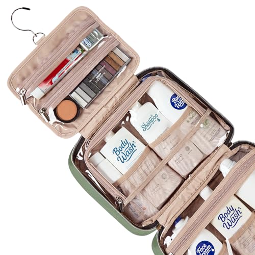 Travel Toiletry Bag for women (Large / Bronze Green)