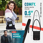 Neck Wallet Travel Pouch For Passport Holder And Documents (Black)