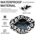 Waterproof Beach Tote Pool Bags for Women Ladies Extra Large Gym Tote Carry On Bag With Wet Compartment for Weekender Travel (Beige Flower With Black Background)