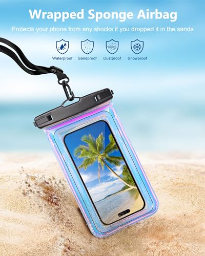 IP68 Waterproof Phone Pouch Floating (Purple / Up to 7")