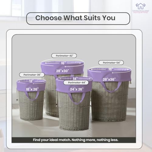 LFH Home Cotton Rich Large Premium Canvas Laundry Bag (28"x36" (Pack of 1) / Lavender)