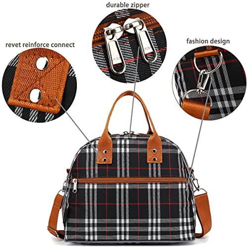 Insulated Lunch Bag for Women & Men (Checkered)