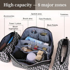 Travel Makeup Bags for Women (08-A-Black)