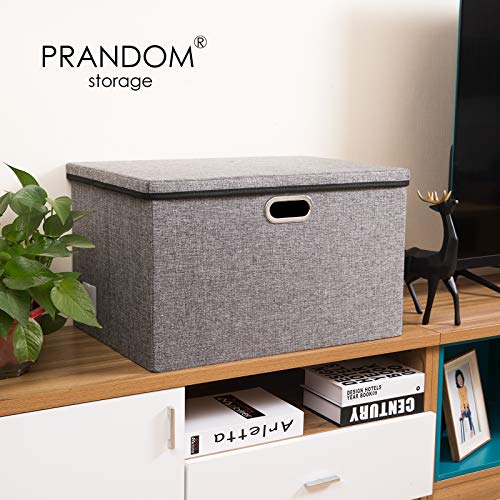 Extra Large Collapsible Storage Bins with Lids [5 (Gray / XXL (5-Pack))