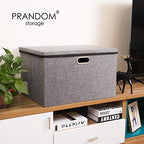 Extra Large Collapsible Storage Bins with Lids [5 (Gray / XXL (5-Pack))