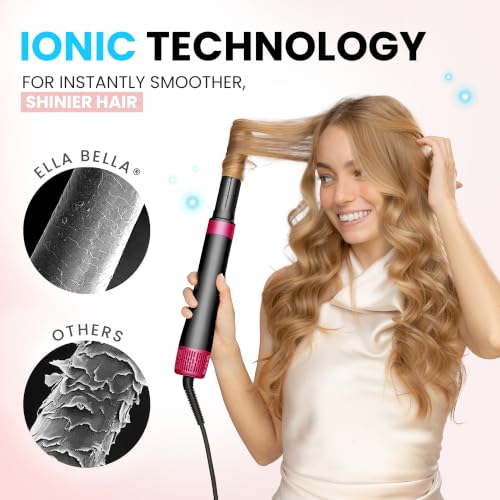6 in 1 Professional Hot Air Styler & Straightener (Gray/Purple)