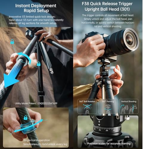 FALCAM TreeRoot F38 Quick Lock Lite Carbon Fiber Tripod with Ball Head (T00A4903)