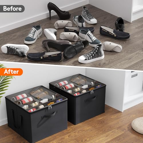Shoe Storage Organizer for Closet (Black)