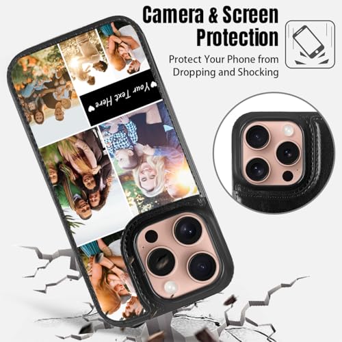 Custom Wallet Phone Case for iPhone 16 Pro (Black-D / iPhone 16 Pro)