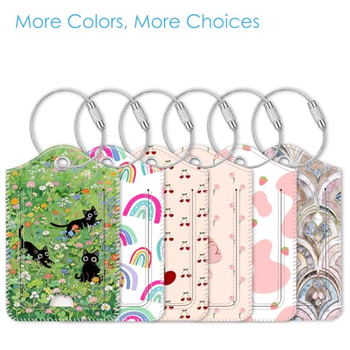 Luggage Tags Privacy Cover ID Label for Travel Bag Suitcase (Cat)
