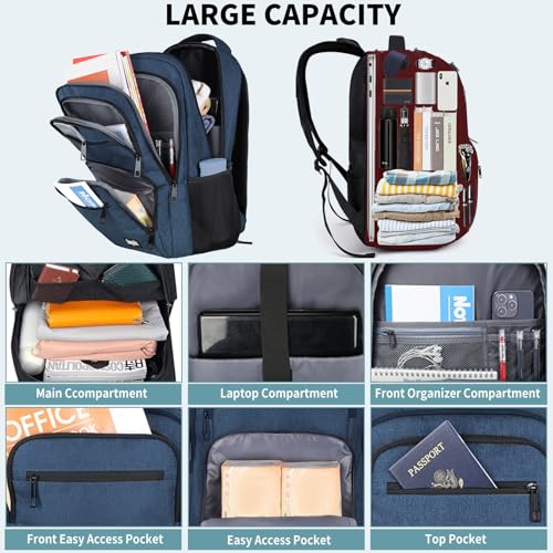 Backpck for Men Women (A2-blue / 17.3 Inch)
