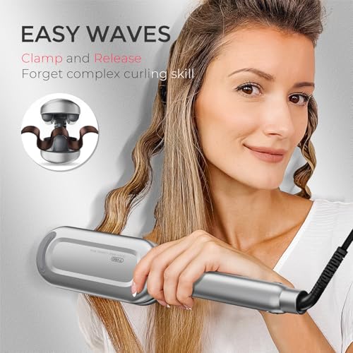 Curling Iron Hair Crimper Waver (Grey / 1.25 Inch)