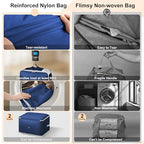 Comforter Storage Bag (Navy Blue / 130L (3-Layer Compression))