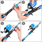 Kids Fishing Pole (Blue&Blue / 4.92 ft)