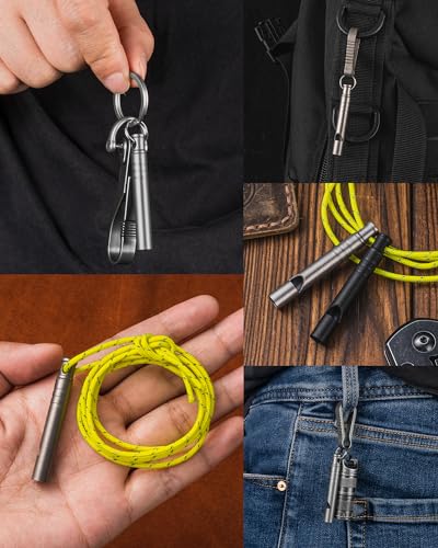 Titanium Emergency Whistle (Gray-2PCS)