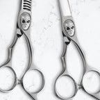 Saki Shears Tachi Set of Hair Shears for Professionals - Cutting and Thinning Shears - Skull Screw - 6.0 Inch - Japanese 440C Steel