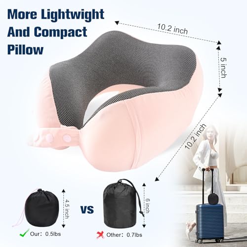 Neck Pillow for Traveling (Light Pink)