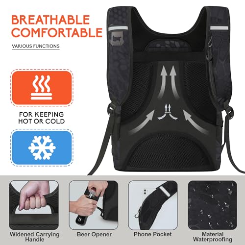 Backpack Coolers Insulated Leak Proof 36 (Snake / 54 Cans)