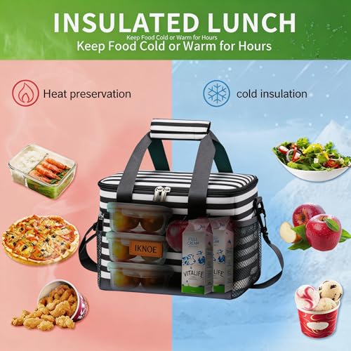 Insulated Lunch Bag (Stripe / Medium)