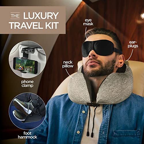 Airplane Travel Kit (1 Pack / Grey (Hammock Included))