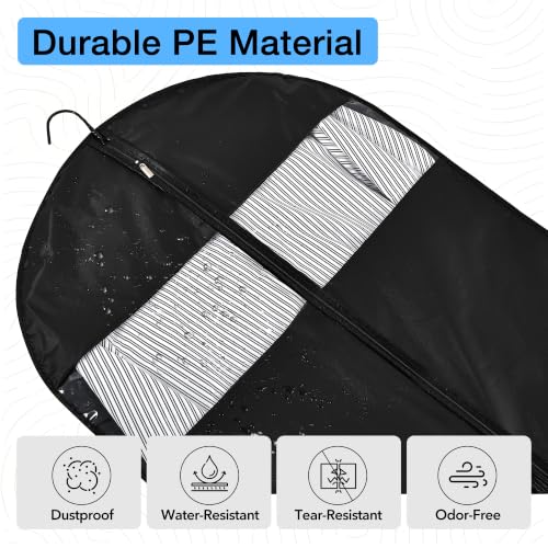 5 Pack Moucas 50" Black Garment Bag (50''- 5 Pack)