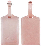 12 Pack Leather Luggage Tags for Suitcases Travel Tag (Rose Gold)
