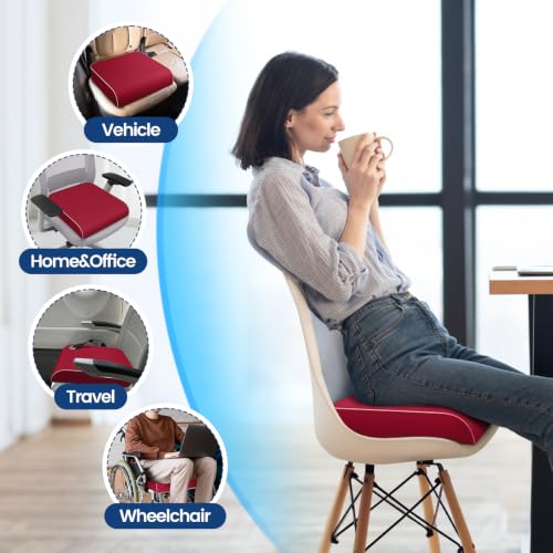 Seat Cushion Chair Pad (Red / Large)