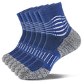 Ankle Compression Socks for Men Athletic Running Socks with Cushioned Support 3 Pairs (X-Large / Cushioned‑dark Blue(3 Pairs))