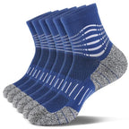 Ankle Compression Socks for Men Athletic Running Socks with Cushioned Support 3 Pairs (X-Large / Cushioned‑dark Blue(3 Pairs))