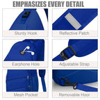 Crossbody Bags for Women Men Trendy Sling Bag Backpack Chest Bag (Medium / Royal Blue)