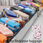 Watercolorful Love Rain Luggage Tag Personalized Luggage Tags for Suitcases (Pink)