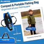 Kids Fishing Pole with Spincast Reel Telescopic Fishing Rod Combo Full Kits for Boys (Black / 4FT / 1.2M)