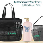 Mesh Shower Caddy Portable (2 Pack Black / XL (Dorm Caddy))