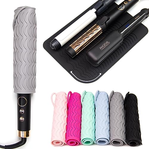 Pro Large Silicone Heat Resistant Mat Pad for Hot Hair Tools (Black)