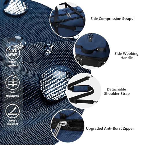32 Inch Rolling Duffle Bag (Navy / Upgraded Oxford)