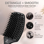 Curved Vented for Blow Drying (Black / Large)