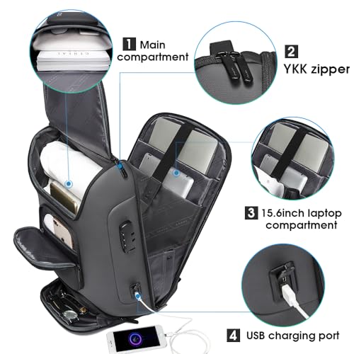 Business Laptop Backpack Fit for 15.6 INCH (Grey)
