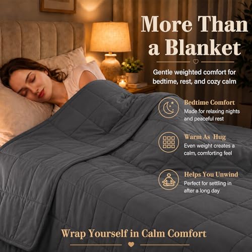 Weighted Blanket for Adults 20lbs (01-dark Grey / 48" x 72" | 20lbs)