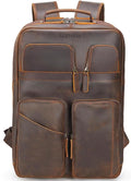 STAR VISTA Angelo 17.3" Vintage Full Grain Leather Laptop Backpack by STARVISTA