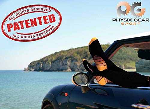Physix Gear Compression Socks (Black/Orange / Small-Medium)