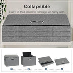 Storage Bins with Lids Fabric Closet Organizers Cubes Office Organization (Black and White Mix / Large -3 Pack)