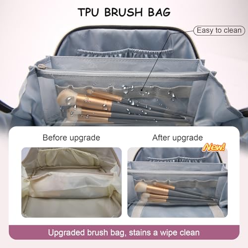 Travel Makeup Bag Organizer Cosmetic Bag (A-05-Purple)