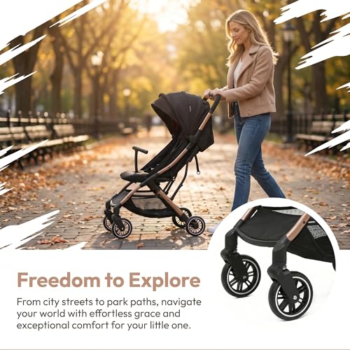 Superb Lightweight Travel Stroller (Rose Gold)