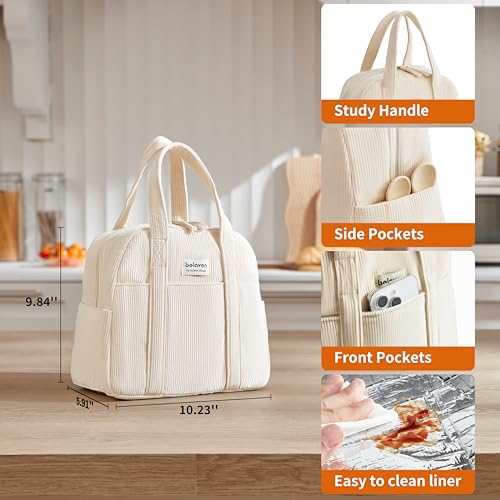 Insulated Lunch Bag for Women (Black)
