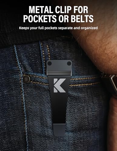 Key Organizer Key Holder Compact Key Case Minimalist Metal Key Chain Key Holder for Keychain Secures 8 (Gunmetal)
