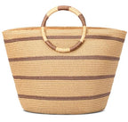 Beach Bags for Women Straw Tote Bag Summer Beach Bag Large Woven Straw Tote for Vacation Holiday (Brunette)