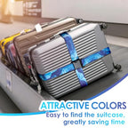 Luggage Straps for Suitcases Adjustable Travel Belt (Sky blue)